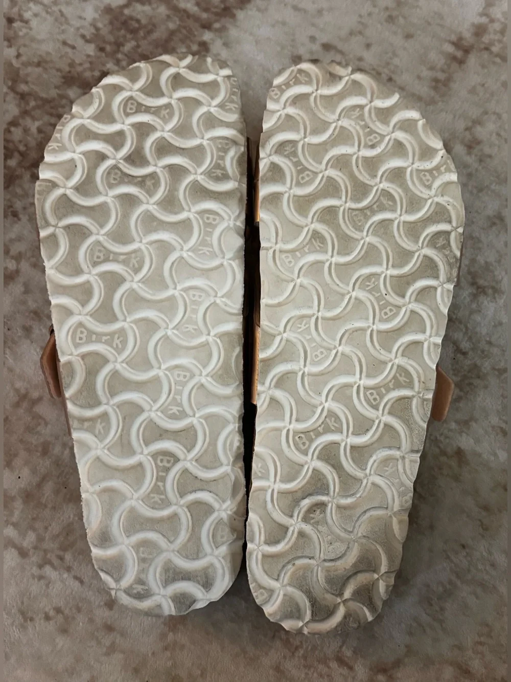 Birkenstock Yao Rose Gold Metallic Slide Sandals Size 38 US 7/7.5